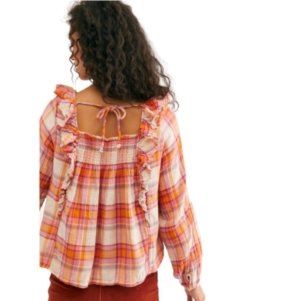 🆕Free People We the Free Siena Plaid Pullover - Picture 4 of 8